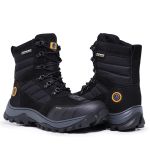 Bota Adventure Militar Confort em Couro Cano Alto - Preto
