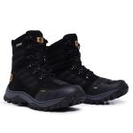 Bota Adventure Militar Confort em Couro Cano Alto - Preto
