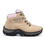 Tênis Coturno Adventure Confort Feminino em Couro - Cáqui