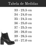  Bota Feminina Chelsea Country Confort em Couro Salto Alto - Preto