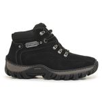 Coturno Adventure Confort em Couro Palmilha em Gel - Preto