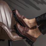 Sapato Mocassim Feminino Tratorado - Marrom