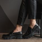 Sapato Mocassim Feminino Tratorado - Preto