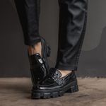 Sapato Mocassim Feminino Tratorado - Preto