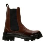 Bota Chelsea Feminina Cano Alto Sola Tratorada Luxuosa - Caramelo