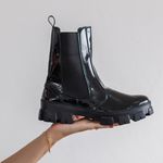 Bota Chelsea Feminina Cano Alto Sola Tratorada Luxuosa