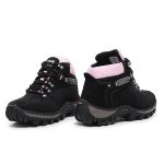 Coturno Adventure Confort Feminino em Couro - Preto