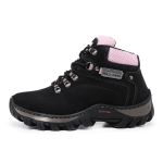 Coturno Adventure Confort Feminino em Couro - Preto