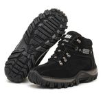 Coturno Adventure Confort em Couro Palmilha em Gel - Preto