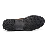 Sapato Abotinado Casual Masculino Nobuck em Couro - Café