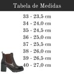  Bota Feminina Chelsea Country Confort em Couro Salto Alto - Café