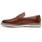 Sapato Casual Masculino London em Couro Sola Branca Luxuoso 