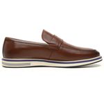 Sapato Casual Masculino London em Couro Sola Branca Luxuoso 