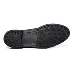 Sapato Abotinado Casual Masculino Nobuck em Couro - Preto