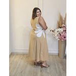 VESTIDO BELLA FLOR BEGE