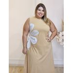 VESTIDO BELLA FLOR BEGE