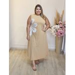 VESTIDO BELLA FLOR BEGE