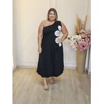 VESTIDO BELLA FLOR NULA MANGA PRETO
