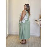 VESTIDO BELLA FLOR NULA MANGA PISTACHE