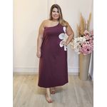 VESTIDO BELLA FLOR NULA MANGA MARSALA
