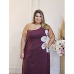 VESTIDO BELLA FLOR NULA MANGA MARSALA
