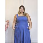 VESTIDO ALÇA LINHO AZUL JEANS 