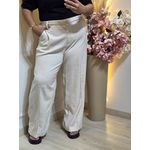 CALÇA PANTALONA EM LINHO-CRU