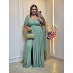 VESTIDO DE FESTA LONGO GLAMOUR VERDE OLIVIA 