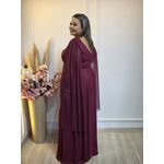 VESTIDO DE FESTA LONGO GLAMOUR MARSALA