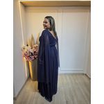 VESTIDO DE FESTA LONGO GLAMOUR AZUL MARINHO