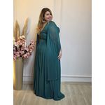 VESTIDO DE FESTA LONGO GLAMOUR VERDE ESMERALDA