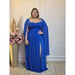 VESTIDO DE FESTA LONGO GLAMOUR AZUL ROYAL