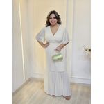 VESTIDO ELLEGANCE EM TULE NUDE BRILHO