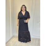 VESTIDO ELLEGANCE EM TULE PRETO BRILHO