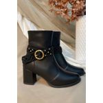Bota Cano Médio Fivela - Preto