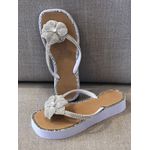 Flat Strass Flor - Branco