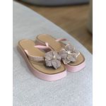 Flat Strass Flor - Rosa