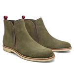 Bota Chelsea Next Boot Em Couro Camurça Legitimo Verde