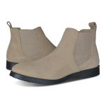 Bota Chelsea Masculina Confortavel em Camurça Legitima Areia