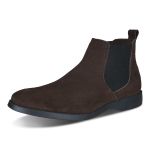 Bota Chelsea Masculina Confortavel em Camurça Legitima Café