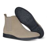 Bota Chelsea Masculina Confortavel em Camurça Legitima Areia