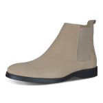 Bota Chelsea Masculina Confortavel em Camurça Legitima Areia