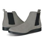 Bota Chelsea Masculina Confortavel em Camurça Legitima Cinza
