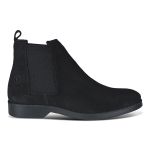 Bota Chelsea Masculina Confortavel em Camurça Legitima Preto