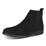 Bota Chelsea Masculina Confortavel em Camurça Legitima Preto