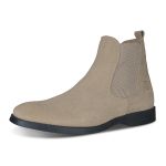 Bota Chelsea Masculina Confortavel em Camurça Legitima Areia
