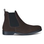 Bota Chelsea Masculina Confortavel em Camurça Legitima Café