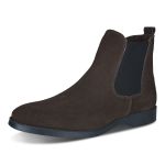 Bota Chelsea Masculina Confortavel em Camurça Legitima Café