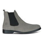 Bota Chelsea Masculina Confortavel em Camurça Legitima Cinza