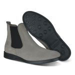 Bota Chelsea Masculina Confortavel em Camurça Legitima Cinza